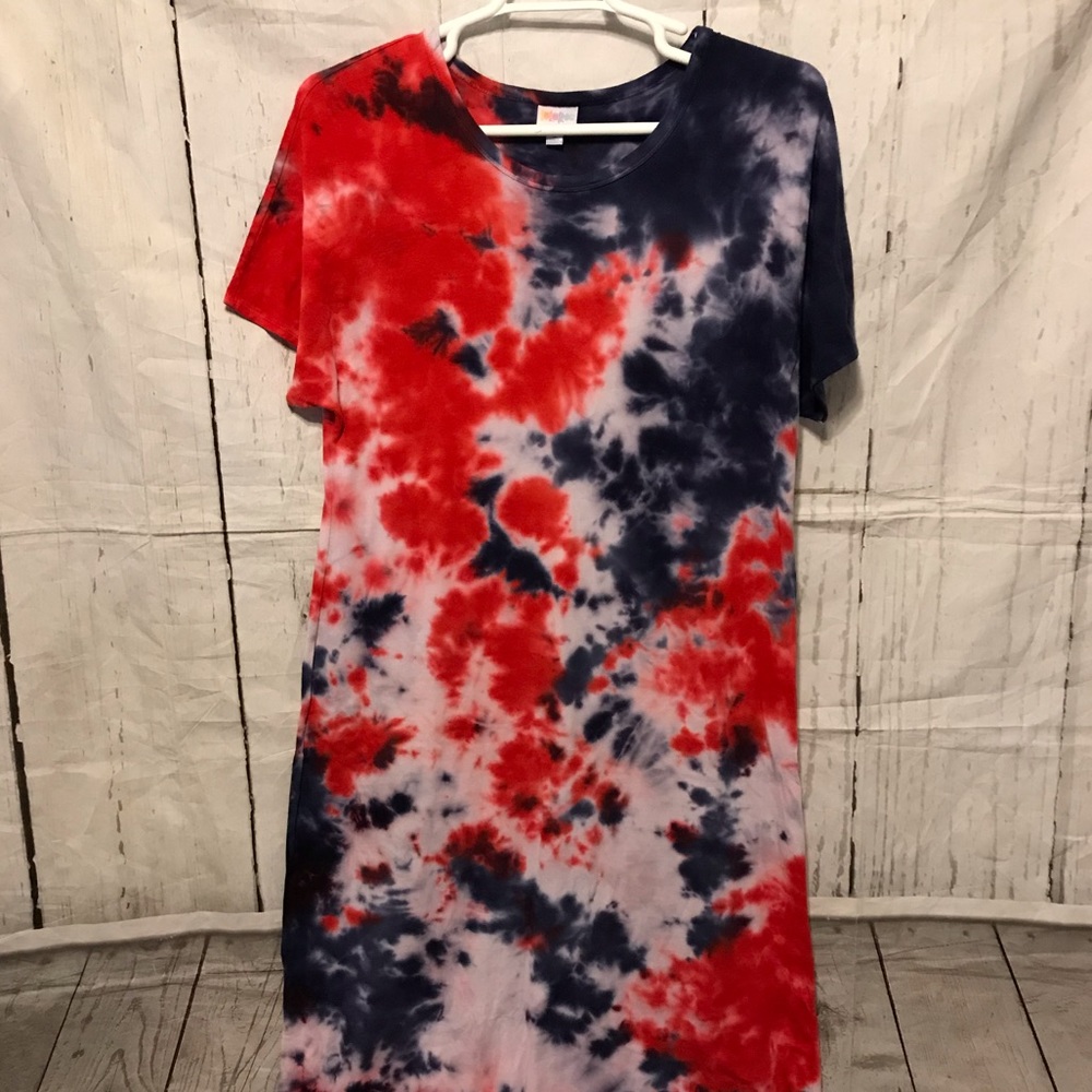 LuLaRoe Maria Maxi Dress Tie Dye size XL